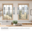 Kuzco Lighting MP4401CH-06 Champagne LED Multi Suspension dans Chrome