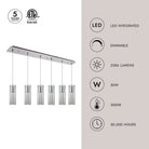 Kuzco Lighting MP4401CH-06 Champagne LED Multi Suspension dans Chrome