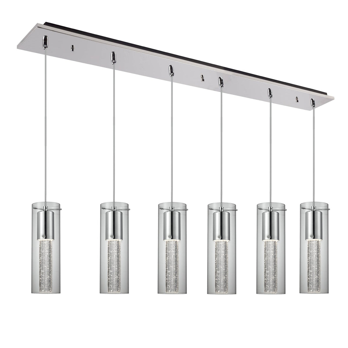 Kuzco Lighting MP4401CH-06 Champagne LED Multi Pendant in Chrome