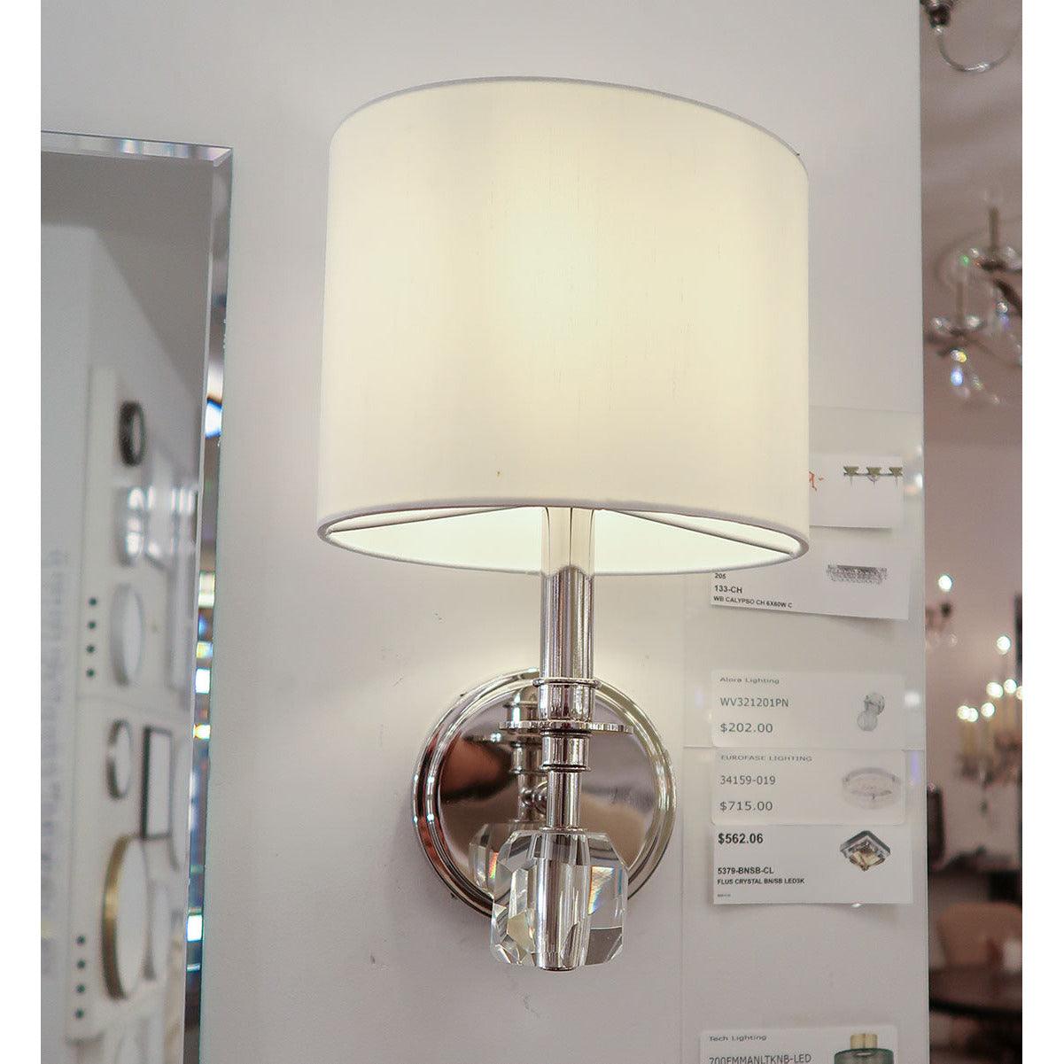 Montreal Lighting & Hardware - Chimes One Light Wall Mount by Crystorama | Open Box - CHI-211-PN-OB | Montreal Lighting & Hardware