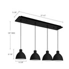 Kuzco Lighting MP1706BK-04 Chroma LED Multi Pendant in Black