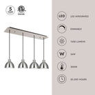 Kuzco Lighting MP1706BK-04 Chroma LED Multi Pendant in Black
