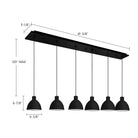 Kuzco Lighting MP1706BK-06 Chroma LED Multi Pendant in Black