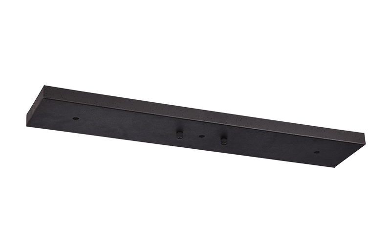 Rosace de plafond linéaire multi-usages Matteo Lighting CNP0103RB, noir rouille
