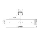 Rosace de plafond linéaire multi-usages Matteo Lighting CNP0103RB, noir rouille