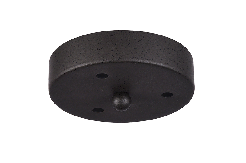 Rosace de plafond ronde multi-usages Matteo Lighting CNP0203RB, noir rouille