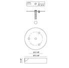 Rosace de plafond ronde multi-usages Matteo Lighting CNP0203RB, noir rouille