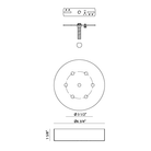 Rosace de plafond ronde multi-usages Matteo Lighting CNP0206RB, noir rouille