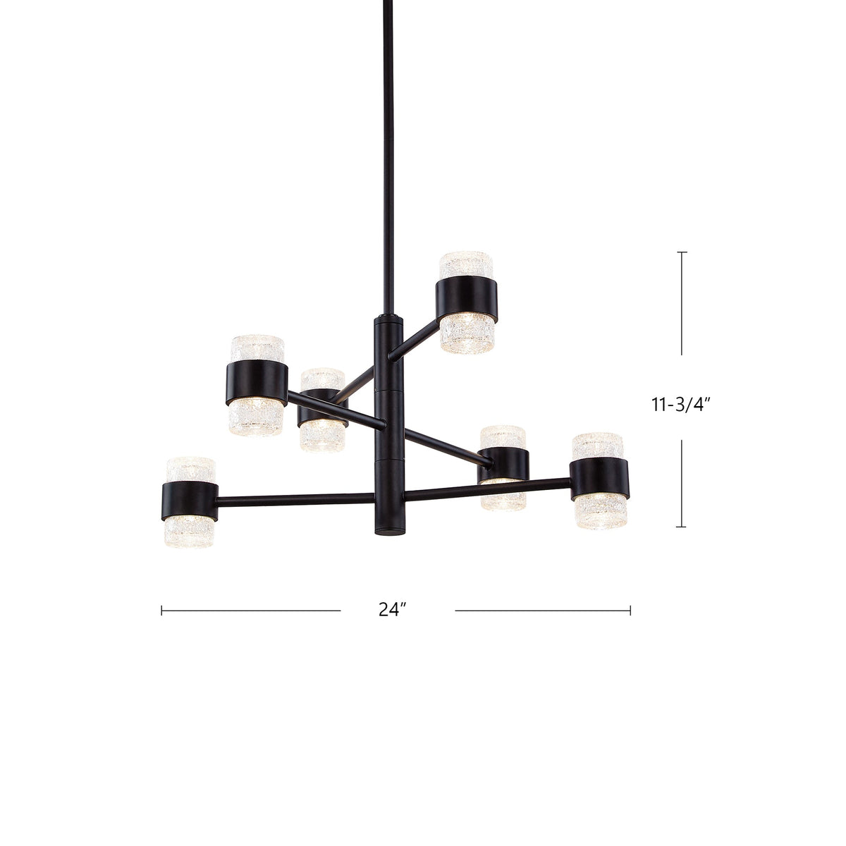 Kuzco Lighting EP48224-BK Copenhagen LED Extérieur à 3 couches Suspension en noir