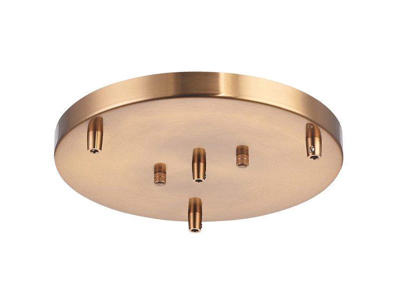 Rosace de plafond ronde Matteo Lighting CP0103AG en laiton doré vieilli