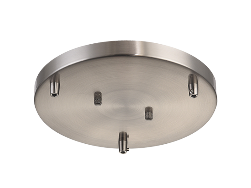 Rosace de plafond ronde multi-usages Matteo Lighting CP0103BN en nickel brossé