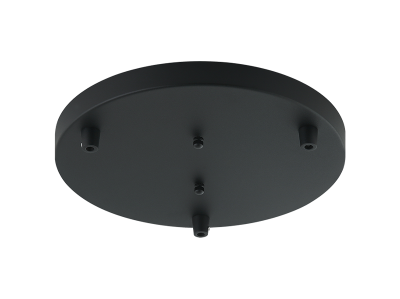 Rosace de plafond ronde multifonction Matteo Lighting CP0103MB, noir mat