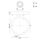 Rosace de plafond ronde Matteo Lighting CP0103AG en laiton doré vieilli