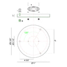 Rosace de plafond ronde multifonction Matteo Lighting CP0103MB, noir mat