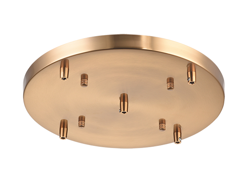 Rosace de plafond ronde Matteo Lighting CP0105AG en laiton doré vieilli