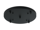 Rosace de plafond ronde multifonction Matteo Lighting CP0105MB, noir mat