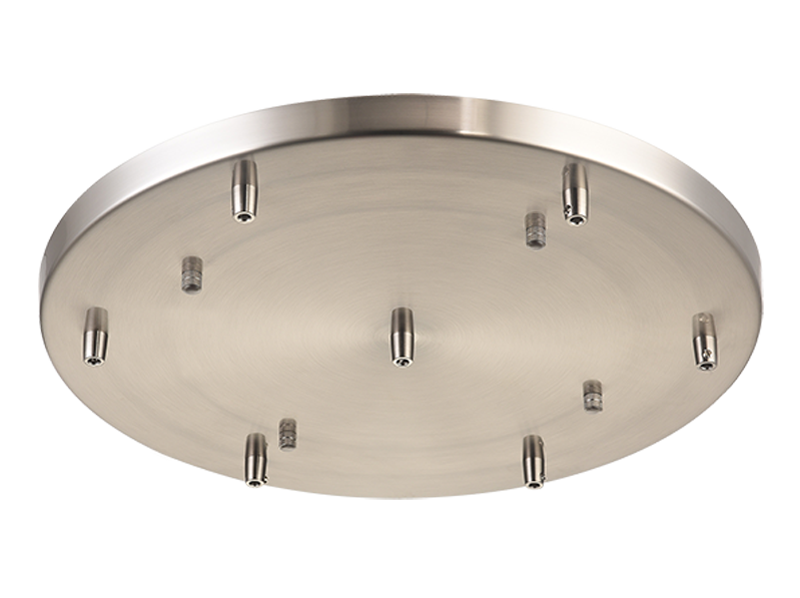 Rosace de plafond ronde multifonction Matteo Lighting CP0107BN en nickel brossé