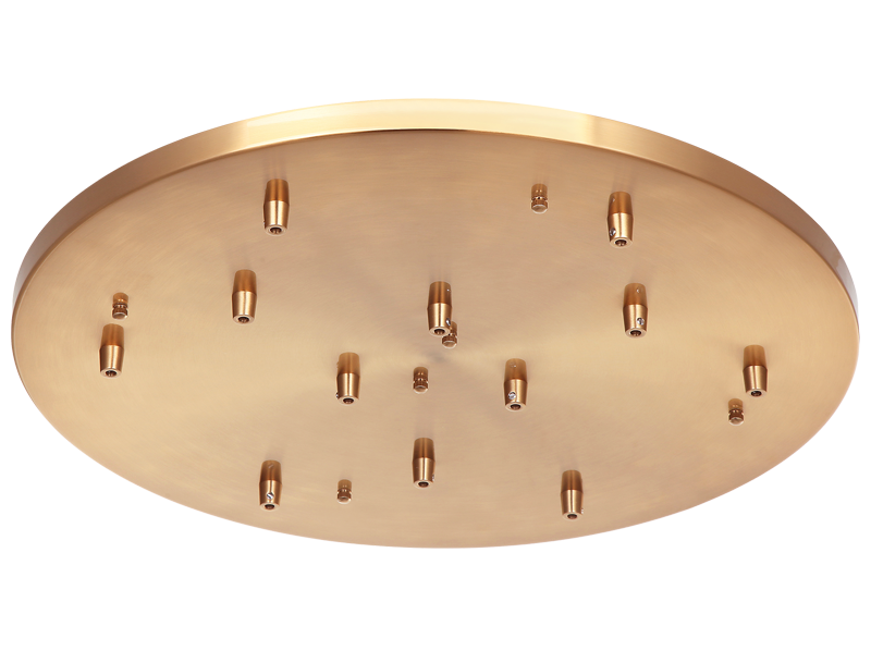 Rosace de plafond ronde Matteo Lighting CP0112AG en laiton doré vieilli