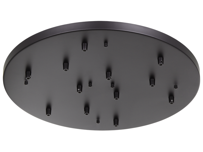 Rosace de plafond ronde multi-usages Matteo Lighting CP0112BK, noire