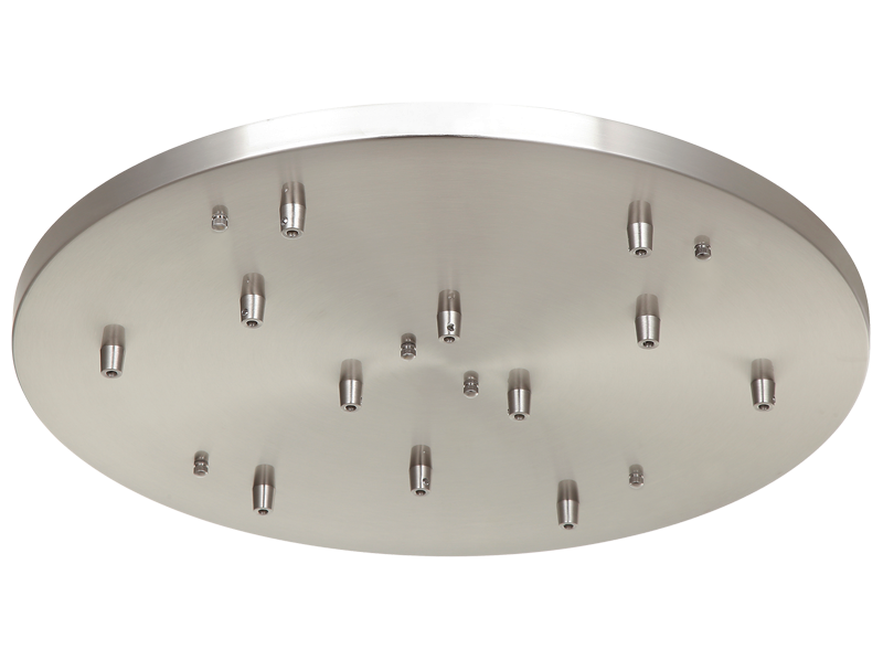 Rosace de plafond ronde Matteo Lighting CP0112BN en nickel brossé