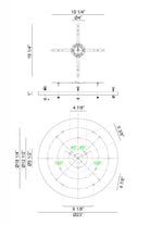 Rosace de plafond ronde multifonction Matteo Lighting CP0112MB, noir mat