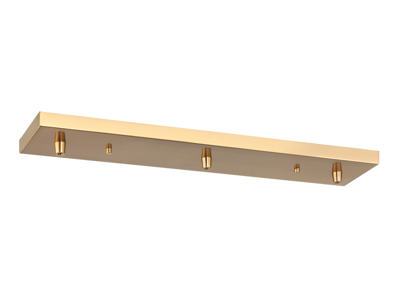 Rosace de plafond linéaire multi-éléments Matteo Lighting CP0203AG en laiton doré vieilli