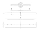 Rosace de plafond linéaire multi-usages Matteo Lighting CP0203BK, noire