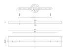 Rosace de plafond linéaire multi-usages Matteo Lighting CP0203MB en noir mat
