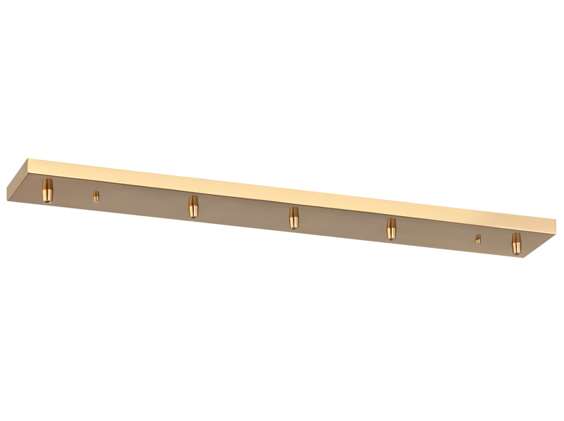 Rosace de plafond linéaire multi-éléments Matteo Lighting CP0205AG en laiton doré vieilli