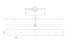 Rosace de plafond linéaire multi-éléments Matteo Lighting CP0205AG en laiton doré vieilli