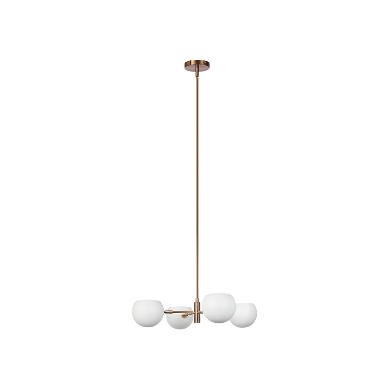Éclairage Matteo CX31704MWAG Orb à un seul niveau Suspendu en blanc mat avec intérieur blanc
