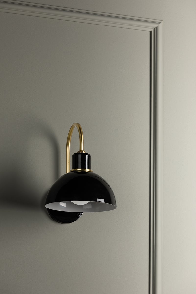 Mitzi H769101-AGB/GBK Camille Wall Sconce in Gloss Black
