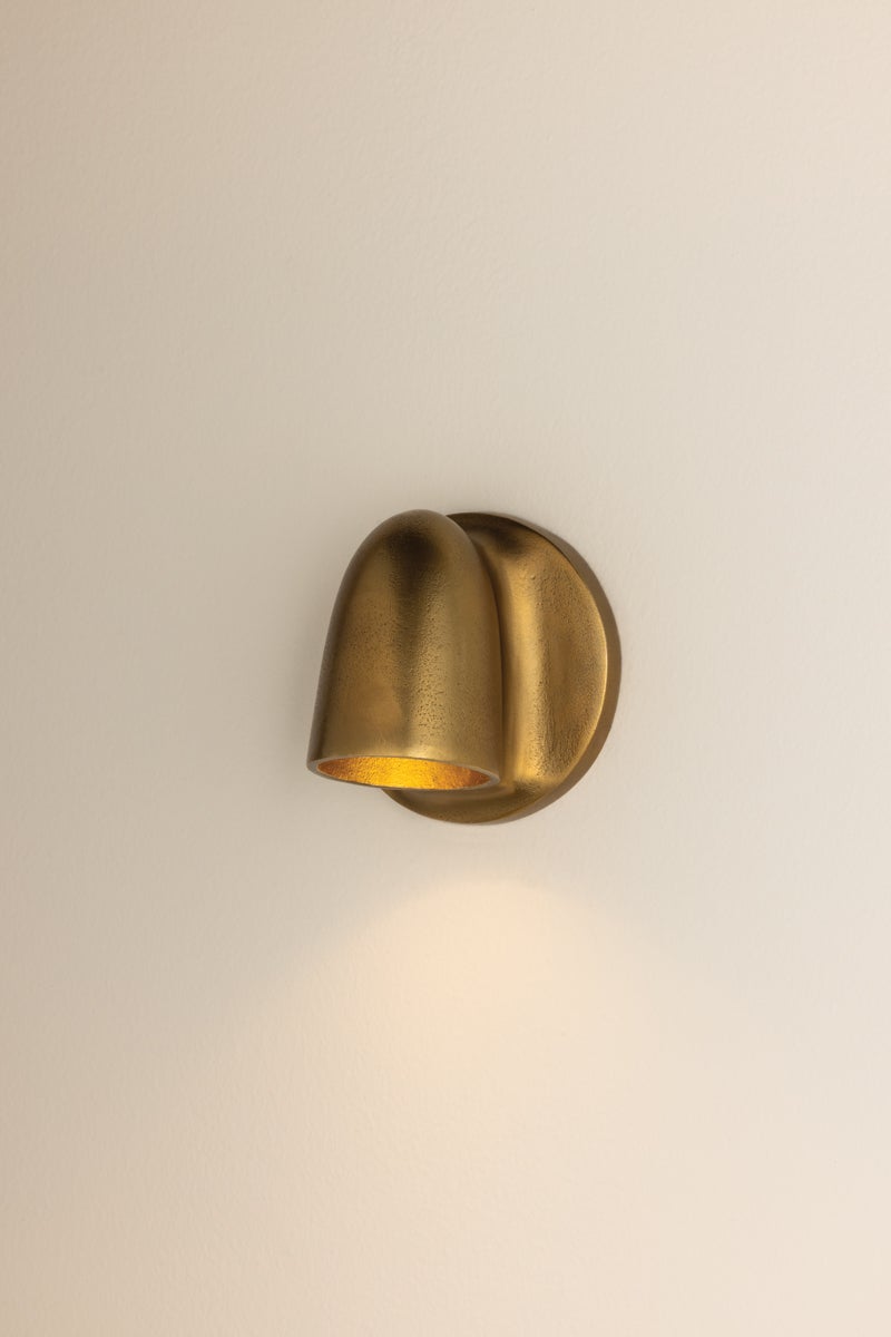 Mitzi H1075101-AGB Canna Wall Sconce in Aged Brass