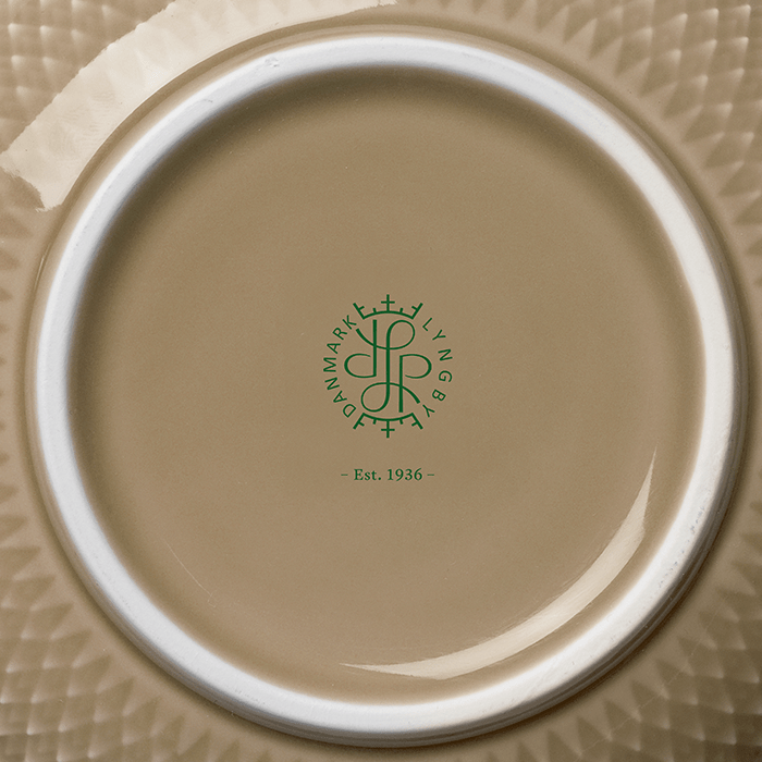 Lyngby Porcelæn 201850 Bol de service Rhombe Earth en argile