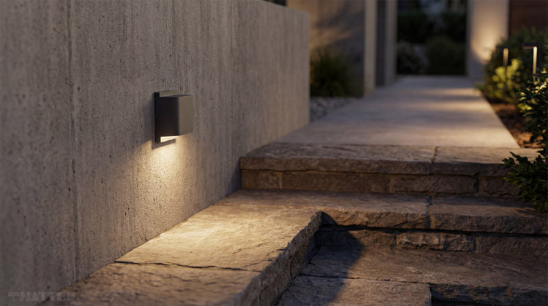 Matteo Lighting E21605MB Notch LED Step Light in Matte Black