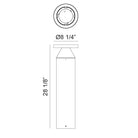 Borne d'éclairage extérieure LED Cremini Matteo Lighting E21728MB, noir mat