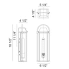 Matteo Lighting E22001MB Dew Outdoor Wall Sconce in Matte Black