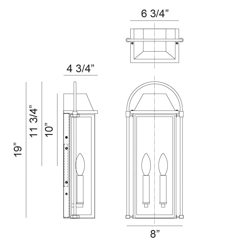 Matteo Lighting E22002MB Dew Outdoor Wall Sconce in Matte Black