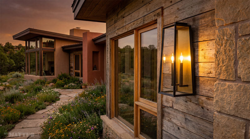 Matteo Lighting E22102MB Aviv Outdoor Wall Sconce in Matte Black