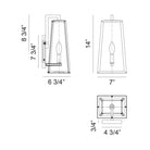 Matteo Lighting E22101MB Aviv Outdoor Wall Sconce in Matte Black