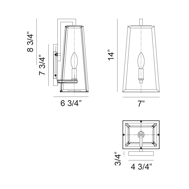 Matteo Lighting E22101MB Aviv Outdoor Wall Sconce in Matte Black