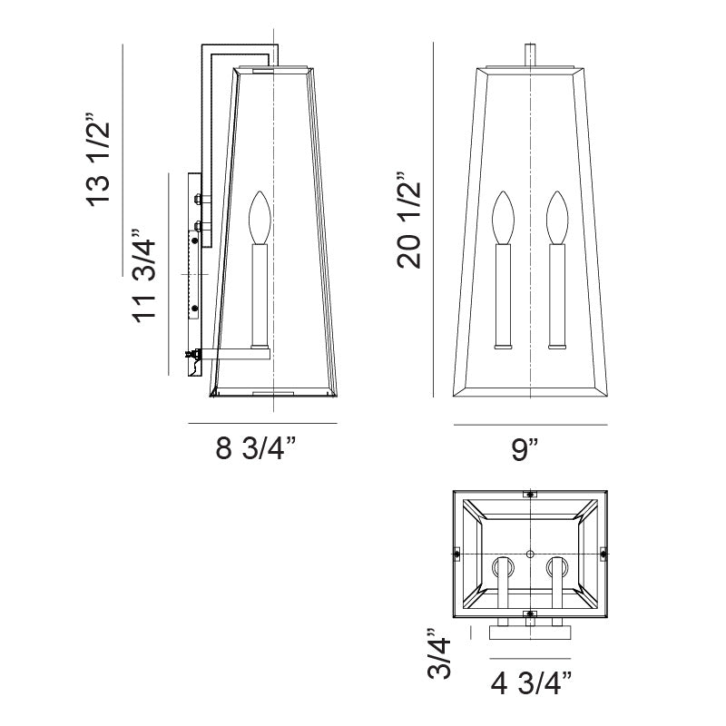 Matteo Lighting E22102MB Aviv Outdoor Wall Sconce in Matte Black