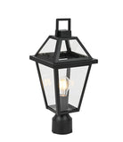 Matteo Lighting E22311MB Layla Outdoor Post Light in Matte Black