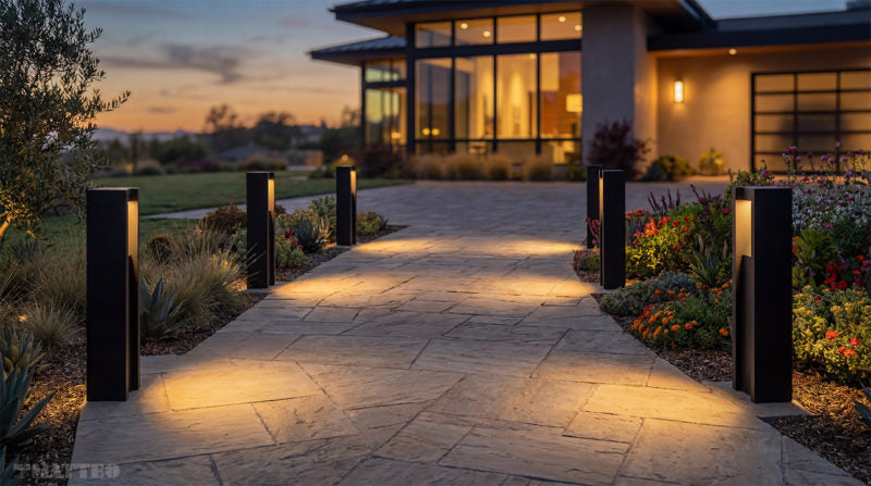 Matteo Lighting E22432MB Portus LED Outdoor Bollard in Matte Black