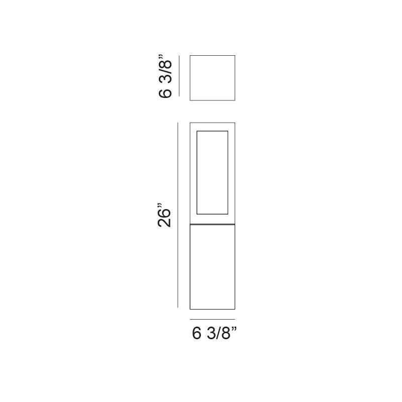 Matteo Lighting E22526MB Rubex LED Outdoor Bollard in Matte Black