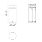 Matteo Lighting E22616MB Vortex LED Outdoor Bollard in Matte Black