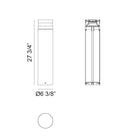 Matteo Lighting E22628MB Vortex LED Outdoor Bollard in Matte Black