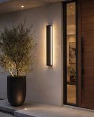 Matteo Lighting E22934MB Onyx LED Outdoor Wall Sconce in Matte Black