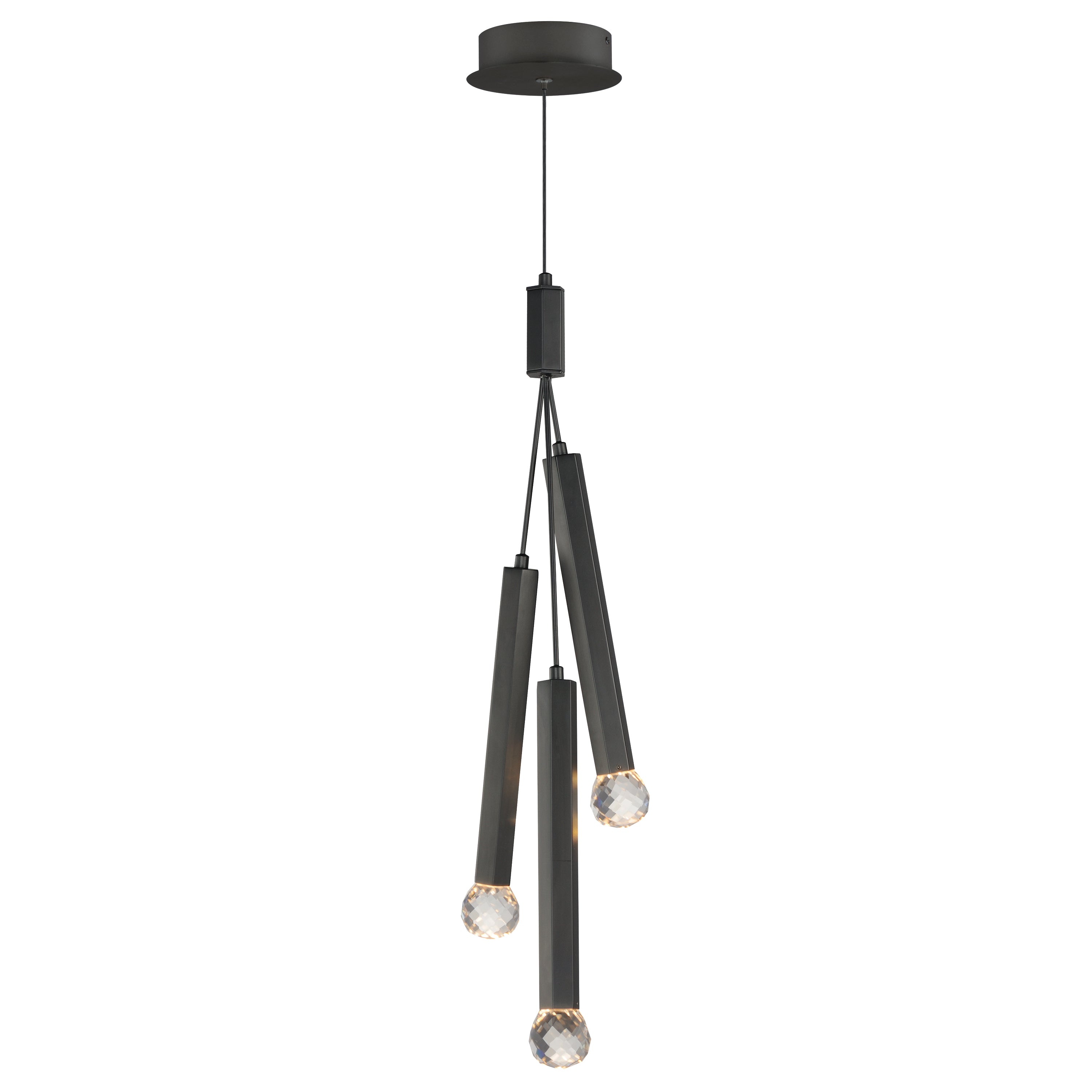 ET2 Lighting E23343-122BK Allumettes LED Pendant in Black
