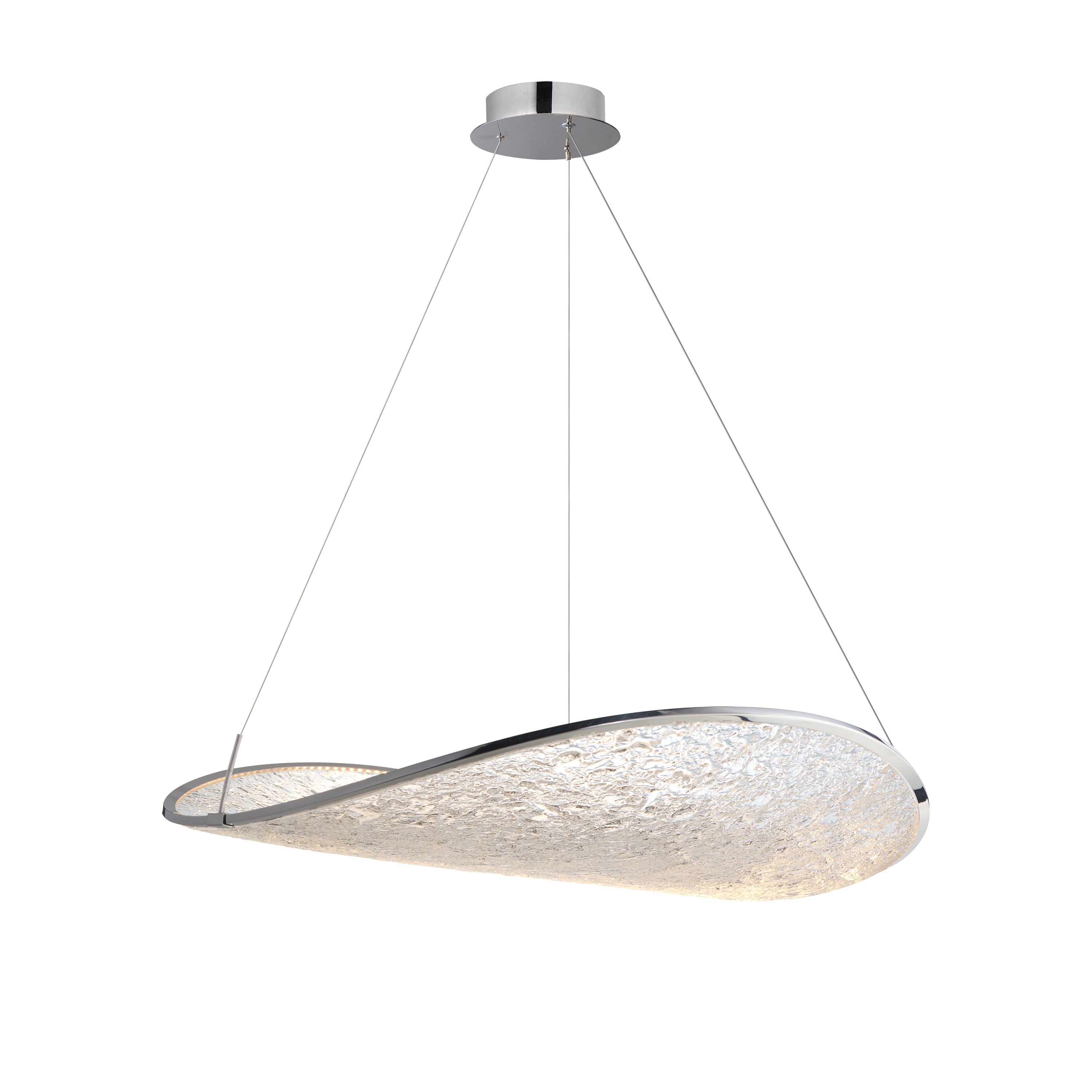 ET2 Lighting E24971-PC Moonscapes Single LED Pendant in Polished Chrome
